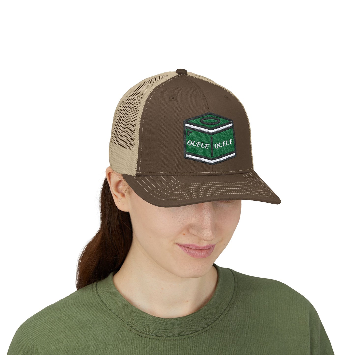 CHALK EMBROIDERED TRUCKER HAT